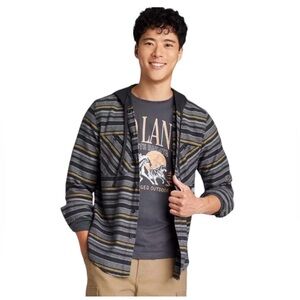 Original Use Men's Hooded Button-Down Shirt
